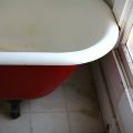 Red Clawfoot Bathtub
