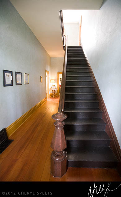Staircase in the Estudillo Mansion // Photo: Cheryl Spelts