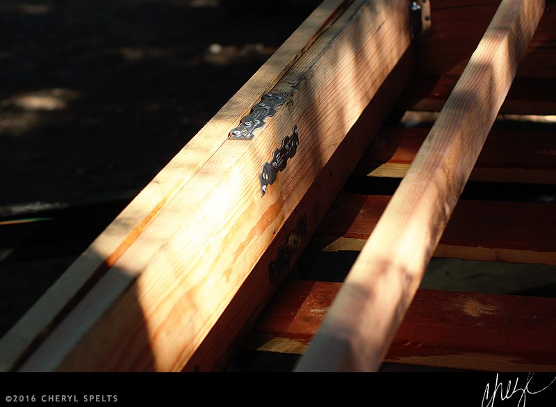 Framing the Foundation of a Wide Tiny House // Photo: Cheryl Spelts