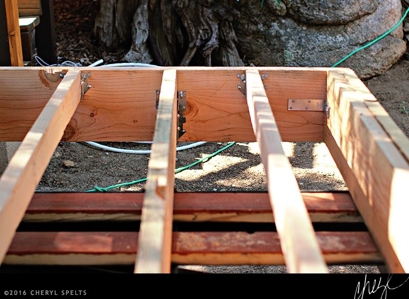 Framing the Foundation of a Wide Tiny House // Photo: Cheryl Spelts